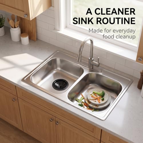 Black 3-Inch Rubber Garbage Disposal Splash Guard - Universal Sink Baffle Cover