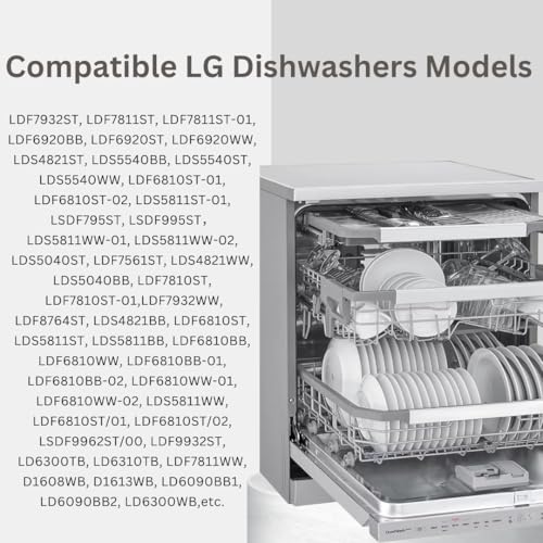 Telehybrid 4 Pack LG Dishwasher Lower Rack Wheels Replacements 4581DD3003B/4581DD9002B