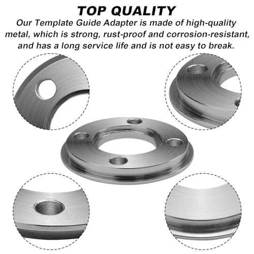 QQZ 321492-3 Template Guide Adapter for Makita Router 3606, 3612, 3621, 3620, Silver