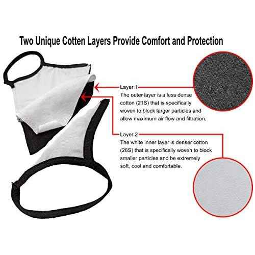 Universal 4521 Cloth Face Masks - 100% Cotton, Two Layer Mask for Teens & Adults