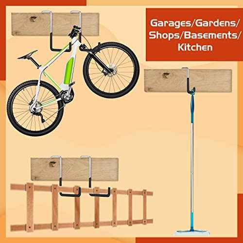 Hotop 18 Pcs Rafter Hanger Heavy Duty Large S Hooks Rafter Hanger for Garage Ladder Bike Fence Storage Organizer S Shaped Hooks(Black)