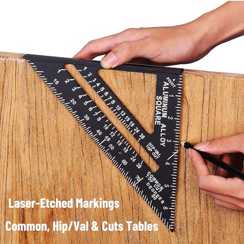Mr. Pen- Metal Square Ruler, 7 Inch, Aluminum Rafter