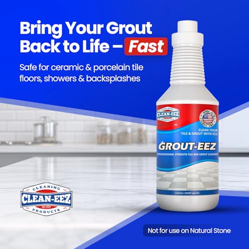 Clean-eez Heavy-Duty Grout Cleaner 2 Pack with Stand-Up Brush - 32 oz