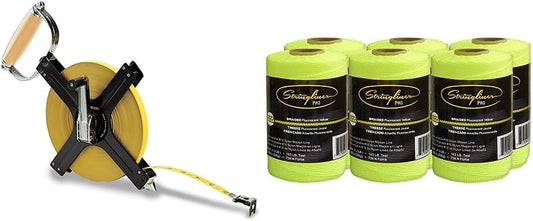 Komelon N6300 300-Feet Open Reel Metal Frame Long Steel Tape Measure