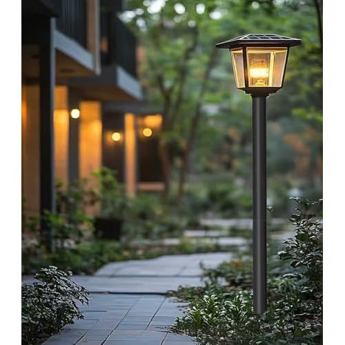 3" x 84" Outdoor Light Post - Mailbox Pole Pillar Accessories Black Cast for Exterior House Porch Courtyard Lawn