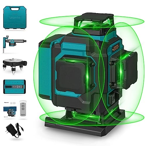 Takamine 16 Line Green Laser Level Pro 4x360° Cross Line for Construction - Variation: 4x360° 16Line