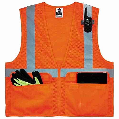 Ergodyne GloWear 8220Z High Visibility Reflective Safety Vest, ANSI Rated, Zipper Closure