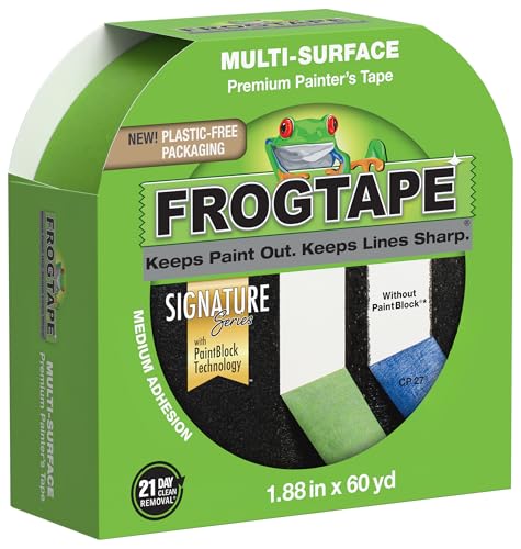 FrogTape Multi-Surface Painter's Tape with PaintBlock, 1.88 in x 60 Yds - 1 Roll
