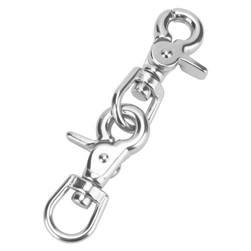 TAICHEUT 4 Pack 2.67 Inch Trigger Snap Hooks, 360 Degree Swivel Lobster Clasps, Stainless Steel 316 Scissor Snap Lobster Claw Clips for Flag Pole, Pet Leash, Camera Straps, Cages