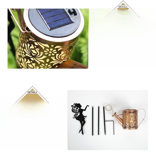 YZYOE Solar Powered Fairy Water Kettle Light, Garden Decorative Wrought Iron Retro Cute Elf Floor Light, Wireless Dusk to Dawn LED Lamp Waterproof.