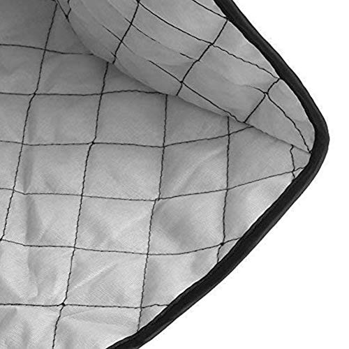 BlueCell Quilted Four-Slice Toaster Cover, Polyester Dust-Proof, Black