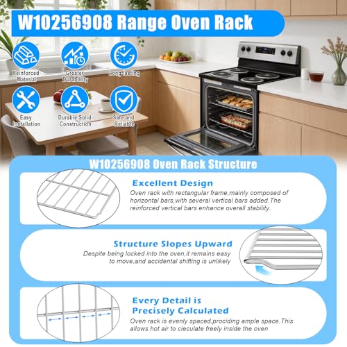 WPW10256908 Stainless Oven Rack – 24 x 15.75 in, 2-Pack for Whirlpool Kenmore Amana Maytag