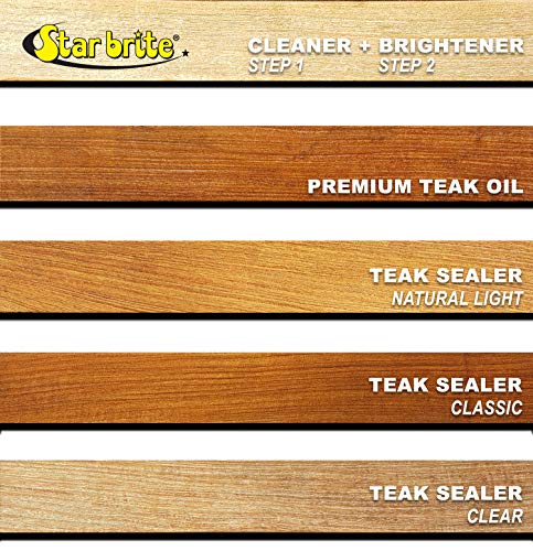 STAR BRITE Premium Golden Teak Oil 16oz - Outdoor & Indoor Wood Protection