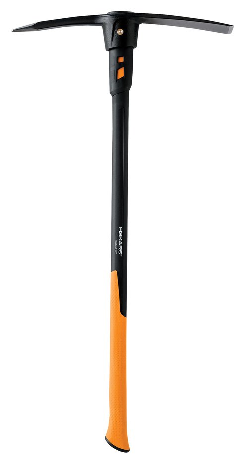 Fiskars Pro IsoCore Dual-Ended Pickaxe and Hoe with Shock Reduction, 36 in