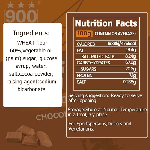 900 Emergency Food Ration Bars - Chocolate Flavor, 12 Pack, High Energy Survival Food, Long Shelf Life