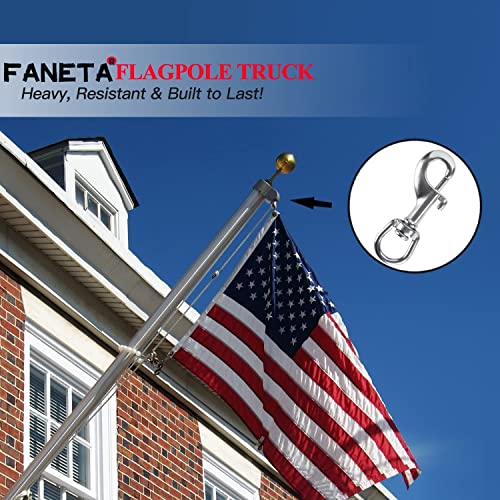 Faneta 3.5-Inch Marine-Grade Stainless Steel Bolt Snap Hooks 2-Pack