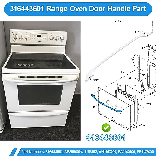 Oven Door Handle Replacement 316443601 for Kenmore/Frigidaire Electrolux – Long 28.7in