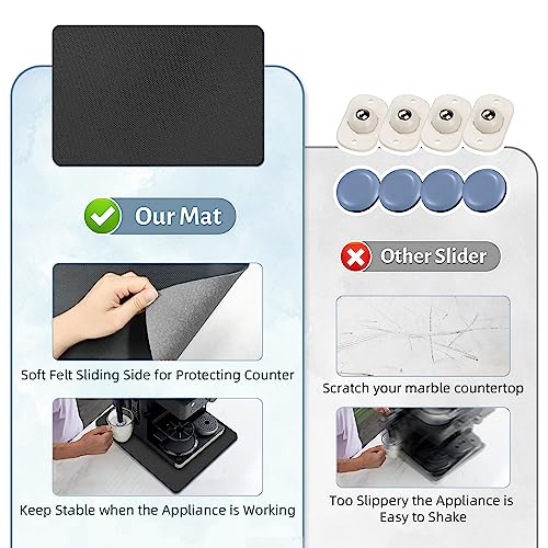 LOPNUR 14x10 Inch Kitchen Appliance Slider Tray, Grey – 14'' L x 10'' W