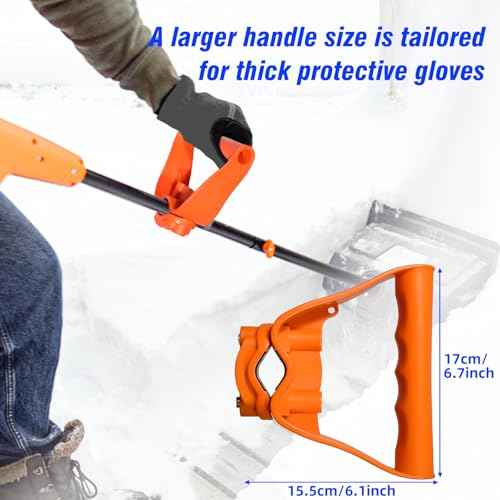 Back Saving Tool Handle Labor Saving Black, Shovel Handle Replacement for for Lawn and Garden Tools, Shovel Assist