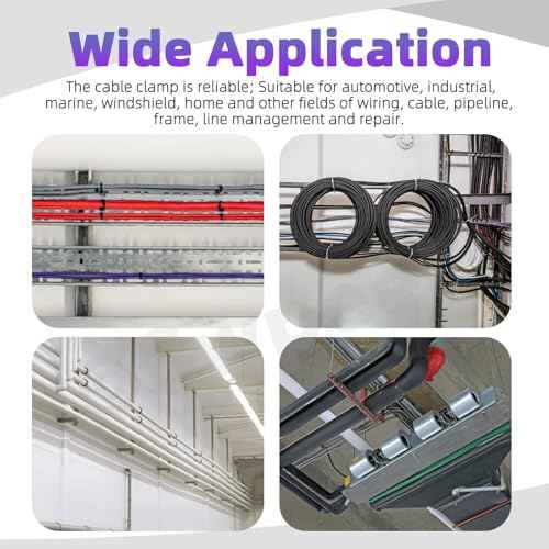 Swpeet 64Pcs 9 Size 5mm-25mm 1/4" Hole Vinyl Coated Cable Clamps Galvanized and 95Pcs Hex Screws Nuts Assortment Kit, Rubber Cushioned Insulated Clips, Metal Wire Clamps for Pipe Cables Wires