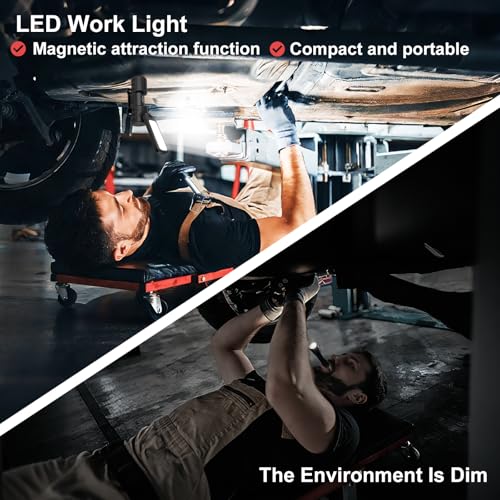 Letour 2 Pcs Rechargeable 5000lm Magnetic Work Light - Outdoor & Garage