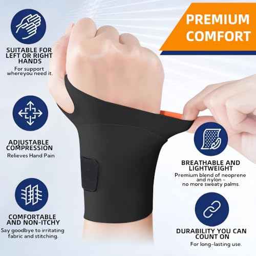 Wrist Brace,Carpal Tunnel Wrist Brace Wrist Wraps Wrist Support Tendonitis Sprains(M-grey11)