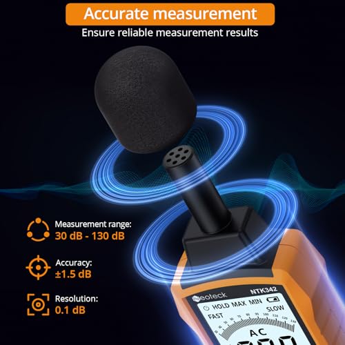 Neoteck 130 dB Digital Sound Level Meter with A/C Weighting