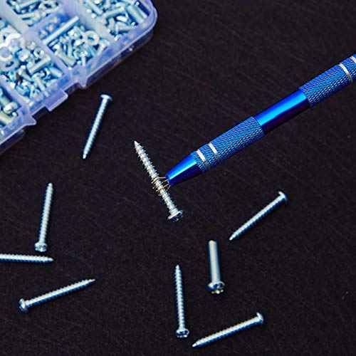 Piercing Ball Grabber Tool Pick Up with 4 Prongs Holder Diamond Claw Tweezers for Small Parts Pickup IC Chips Gems Prong Tweezer Jewelry Making Tool Accessory Nails Clamping(3 Pieces)