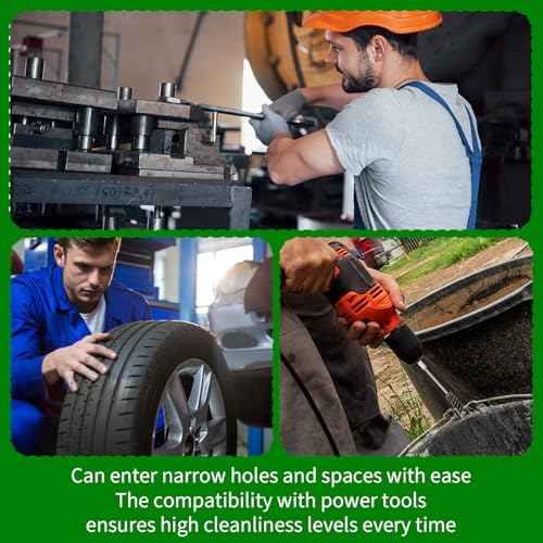 4 Pcs Stainless Steel Bore Brush Set Drill Wire Brush Small Wire Brushes with Hex Shank Handle for Drill Ports Tubes Bearings Cleaning Parts 3/8'' 1/2'' 3/4'' 7/8''