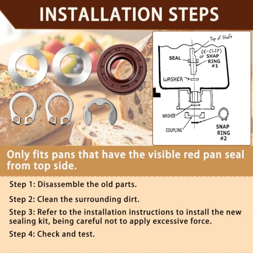 Heavy Duty Pan Seal Kit CBK-100 for Cuisinart Bread Maker – 6PCS Replacement Parts