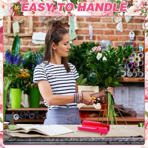 Rose Stem Thorn Stripper Tool Thorn Remover Leaf Stripper Tool, Flower Cleaner Cutter Rose Red, Floral Arrangements New Upgrades Efficient Professional Florist for Flower Shop Home Gardening