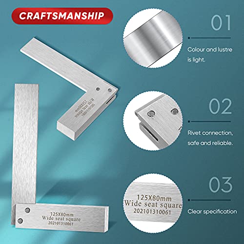 Frienda Machinist Square Set, 2", 3", 4" and 6" Precision Squares