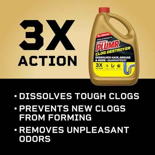 Liquid-Plumr Pro-Strength Clog Destroyer, Liquid Drain Cleaner, 80 Fluid Ounces (Package May Vary)