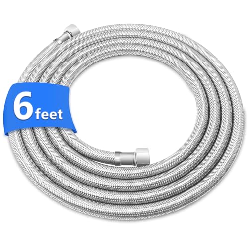SPUREST 6 ft Dishwasher Water Supply Line with 3/8" Female Connectors, Food-Grade PEX Inner
