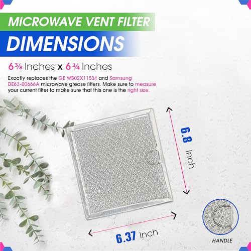 Bagean 2-Pack Microwave Filter 6.81 x 6.34 in Fits GE WB02X11534