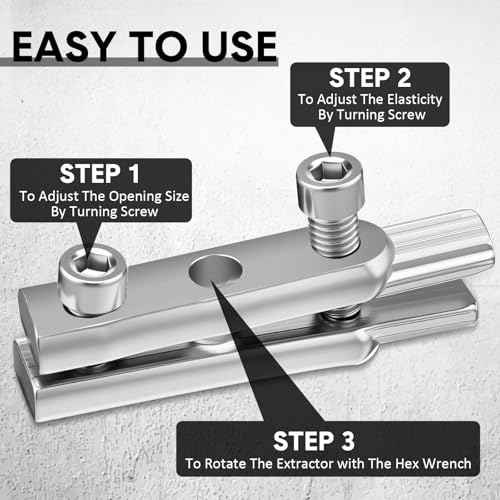 Moxweyeni 4 Pcs Broken Pipe Extractor Tool for Damaged Bolt and Faucet Removal, Removes Rusted/damaged Faucet Bolts & Pipe Threads, Broken Removal Tool for 1/2", 3/4", 1" Pipes