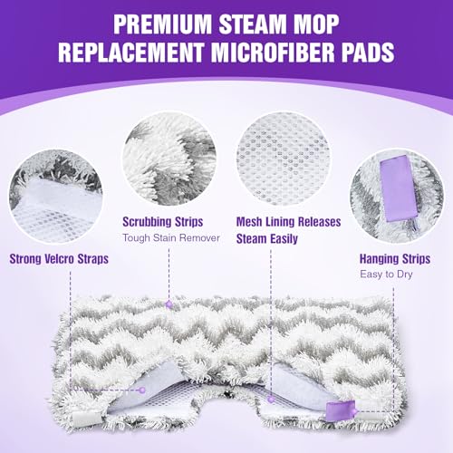 NXPPYY Steam Mop Replacement Pads for Shark S3501/S3601 - 3 Pack Stripe (Stripes)