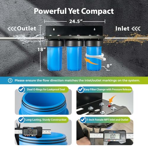 iSpring Whole House Water Filter System - Iron, Manganese, H2S Removal
