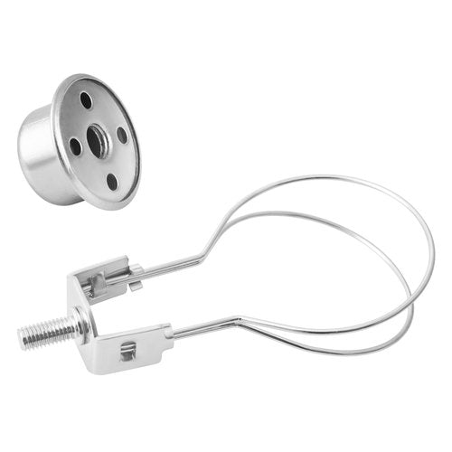 Lamp Shade Light Bulb Clip Adapter, 2 Pack Clip on Lampshade Adapter Includes Finial and Lampshade Levellers to Keep Lamp Shade in Place, Lamp Shade Holder for Clip On Light Bulbs (Nickel)