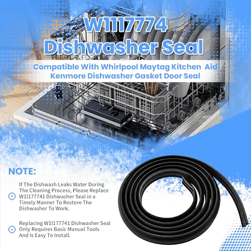 Maxanda W11177741 Whirlpool Dishwasher Seal – Gasket/Door Seal