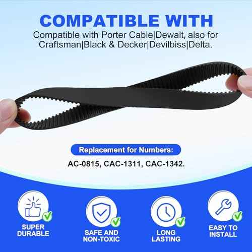 AC-0815 Air Compressor Replacement Belts£¬Compatible with Craftsman,also for DeWalt Oil Free Air Compressor£¬Part Numbers CAC-1311, CAC-1342