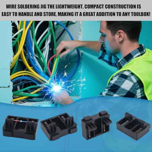 Electric Wire Welding Fixture, Adjustable Spring Design Electrode Wire Holder for Soldering ABS Plastic Solder Helping Hands for Automotive Repair Electrical Work MIG TIG Accessories