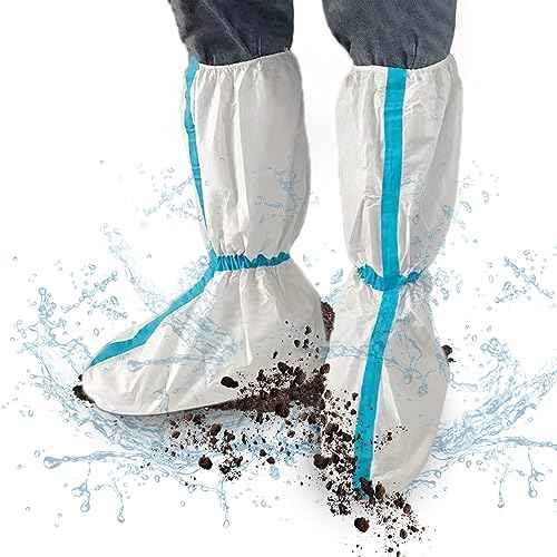 5 Pairs Disposable Boot and Shoe Covers,non-slip waterproof£¬Suitable for indoor and outdoor, catering, sanitation, disinfection protection, community protection