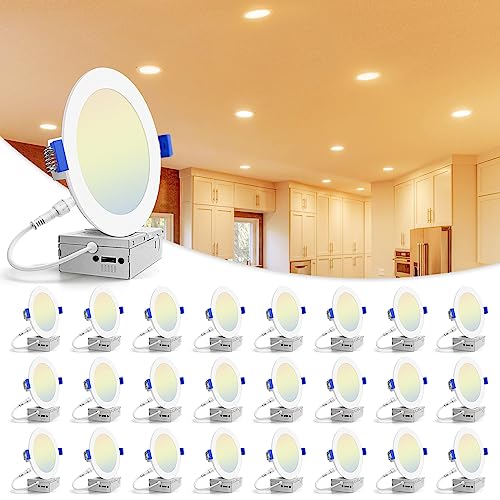 VOLISUN 6 Inch Recessed LED Downlight White 5CCT 13W (120W Eqv) Dimmable