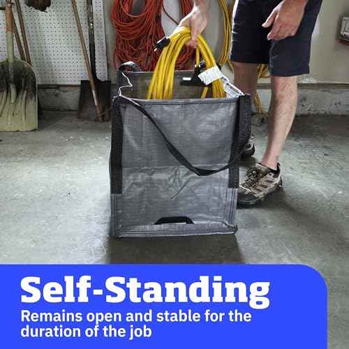 DURASACK Heavy Duty Storage Tote Bag 22-Gallon Rugged Woven Polypropylene Moving Bag, Reusable Self-Standing Design, Holds up to 500 Pounds, Single, Gray