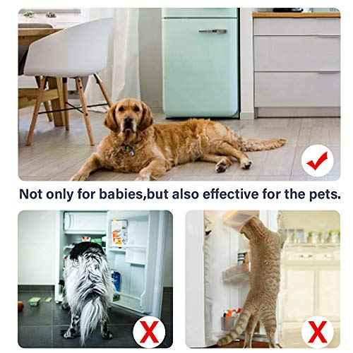 EUDEMON Home Refrigerator Fridge Freezer Door Lock Latch Catch Toddler Kids Child Baby Safety Lock Easy to Install no Tools Need or Drill (Grey£¬1 Pack)