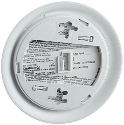 BRK SC9120B Combination Smoke and Carbon Monoxide Alarm - Hardwired, Interconnectable, 9V Battery Backup
