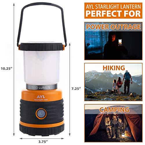 2 Pack LED Camping Lanterns 1800LM Waterproof Emergency Light with 4 Modes