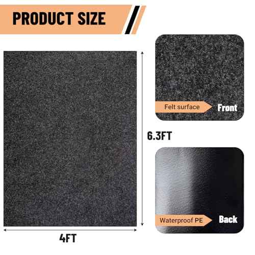 6 x 4 FT Outdoor Storage Shed Floor Mat Waterproof Garden Shed Flooring Mat Washable Carport Furniture Dustproof Anti-Slip Pad for Protect Shed Flooring from Wear - Tool Shed Not Include