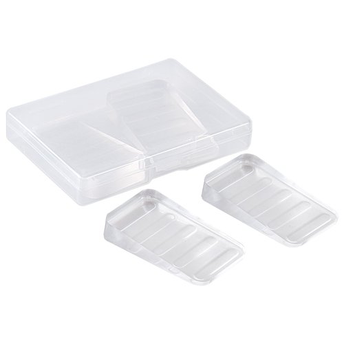 ZZRANYE Rubber Wedges Shims 4 Pack Table Wedge Clear Toilet Shims for Leveling,Furniture Levelers for Uneven Floors,Hot Tub Restaurant Appliance Shims for Leveling Feet(10mm)